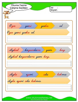 y sesi Grubu Çalışma Sayfaları